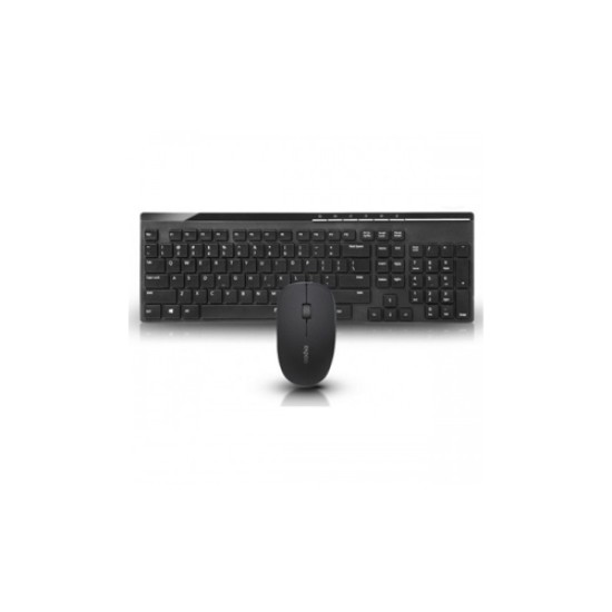 Rapoo X8100 Wireless Multimedia Keyboard & Mouse  Black Combo