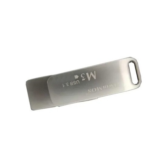 TwinMOS M3 64GB USB 3.1 Gen 1 Metal body Silver Pen Drive