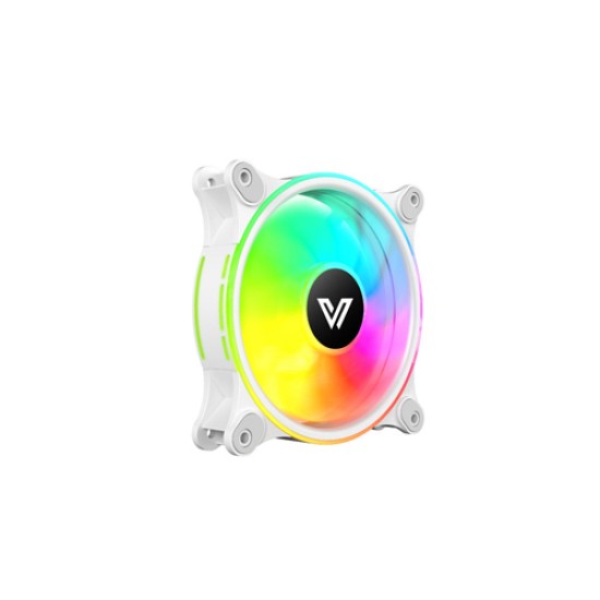 VALUE-TOP W1298S 12CM RGB WHITE RING LIGHT STATIC CASE FAN