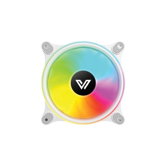 VALUE-TOP W1298S 12CM RGB WHITE RING LIGHT STATIC CASE FAN