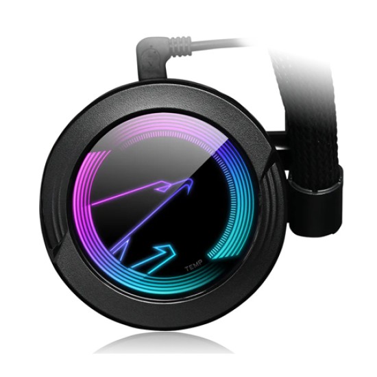 Gigabyte AORUS WATERFORCE 360 with ARGB lighting display AIO liquid CPU cooler