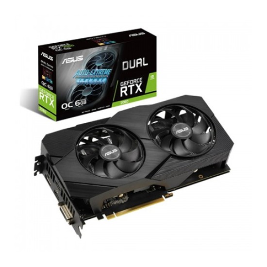 ASUS Dual GeForce RTX 2060 06G EVO OC Edition 6GB GDDR6 Graphics Card